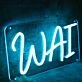 WAI Blue Neon Sign
