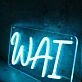 WAI Blue Neon Sign