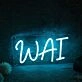 WAI Blue Neon Sign