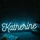 Katherine Blue Neon Sign