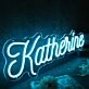 Katherine Blue Neon Sign