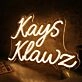 Kays Klawz Yellow Neon Sign