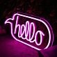 Hello Pink Neon Sign