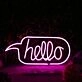 Hello Pink Neon Sign