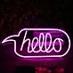 Hello Pink Neon Sign