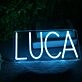 Luca Blue Neon Sign