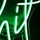 Whit Green Neon Sign