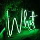 Whit Green Neon Sign