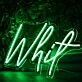 Whit Green Neon Sign