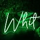 Whit Green Neon Sign