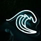Sea Waves White Neon Sign