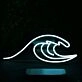 Sea Waves White Neon Sign