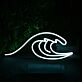 Sea Waves White Neon Sign