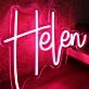 Helen Red Neon Sign