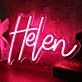 Helen Red Neon Sign