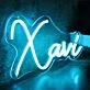 Xavi Blue Neon Sign