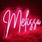Melissa Red Neon Sign