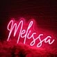 Melissa Red Neon Sign