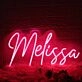Melissa Red Neon Sign