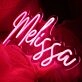 Melissa Red Neon Sign
