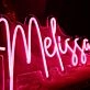 Melissa Red Neon Sign