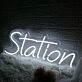 Station White Neon Sign
