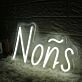 Nons White Neon Sign