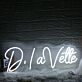 D Lavette White Neon Sign