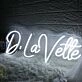 D Lavette White Neon Sign