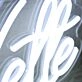D Lavette White Neon Sign
