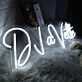 D Lavette White Neon Sign