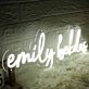Emily Bekdas White Neon Sign