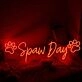 Spaw Day Red Neon Sign