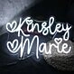 Kinsley Marie White Neon Sign