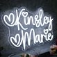 Kinsley Marie White Neon Sign
