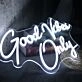 Good Vibes Only White Neon Sign