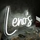 Lenos White Neon Sign