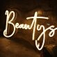 Beautys Yellow LED Neon Sign
