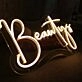 Beautys Yellow LED Neon Sign