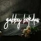 Gabby Bekdas White LED Neon Sign