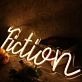 Fiction Yellow Neon Sign