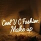 Cool VC Fashion Make Up Yellow Neon Sign