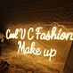 Cool VC Fashion Make Up Yellow Neon Sign