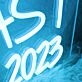 Motivate Podcast 2023 Blue Neon Sign\