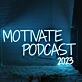 Motivate Podcast 2023 Blue Neon Sign\
