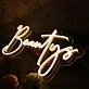 Beautys Yellow Neon Sign