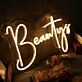 Beautys Yellow Neon Sign