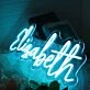 Elisabeth Blue LED Neon Sign