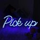 Pick Up Blue Neon Sign