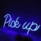 Pick Up Blue Neon Sign